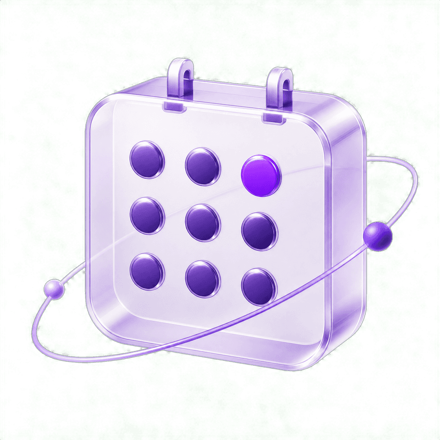 Translucent calendar cube